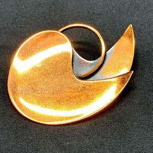 Vintage Copper Brooch Pin 3 inches Non-Magnetic Abstract Artistic Design